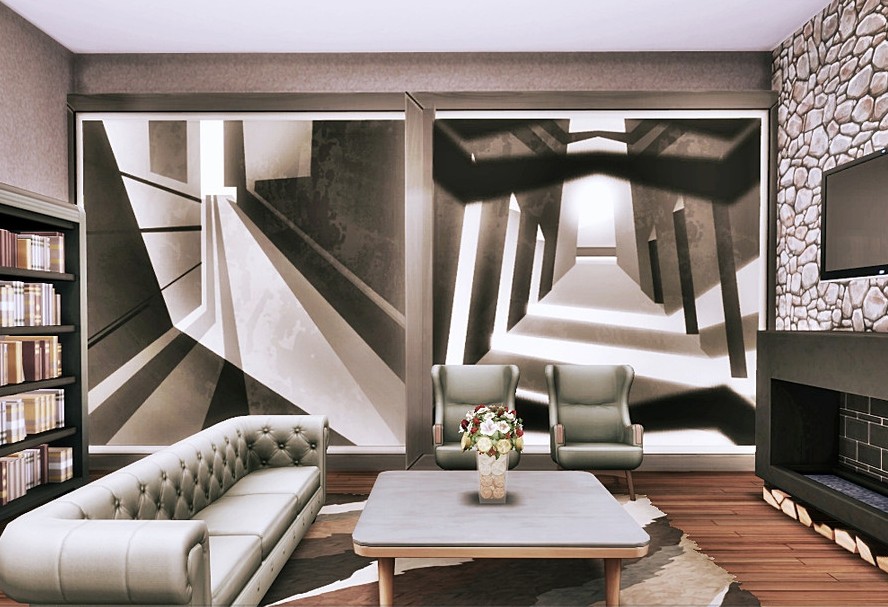 sims 4 spacious modern living room no cc