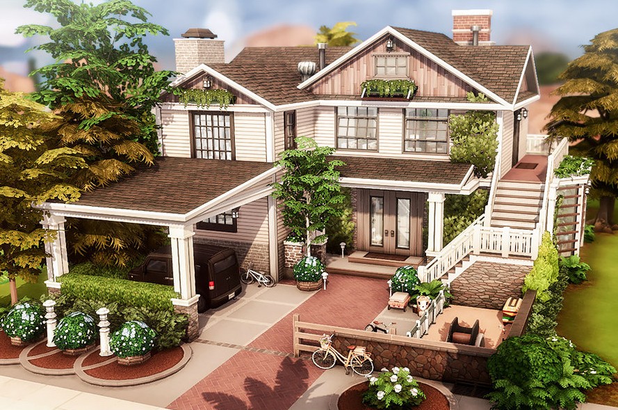 10 Sims 4 Family Homes (No CC) Perfect for a Legacy Save 15 sims 4 suburban family home no cc