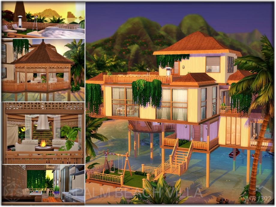 sims 4 sulani beach villa no cc