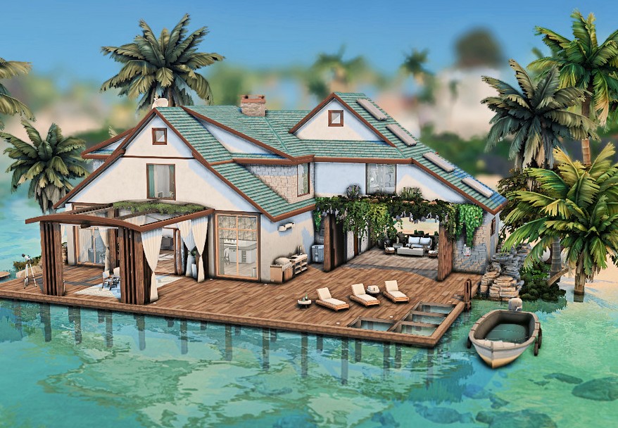 10 Beautiful Sims 4 Vacation Homes (No CC) 30 sims 4 sulani modern beach house no cc