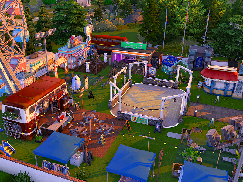 sims 4 summer fair community space