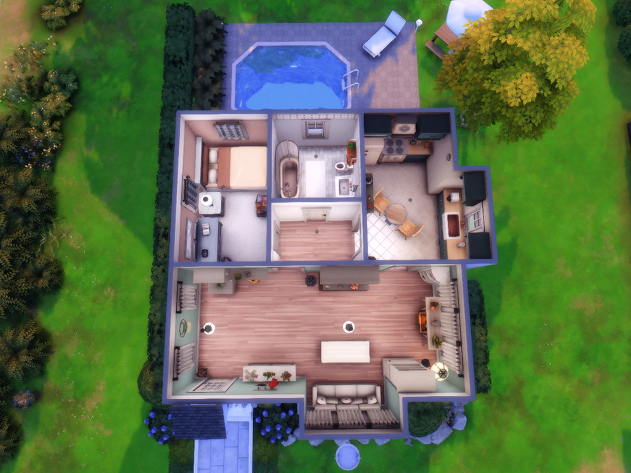 10 Small No CC Homes That Feel Surprisingly Spacious 13 sims 4 tiny starter home no cc