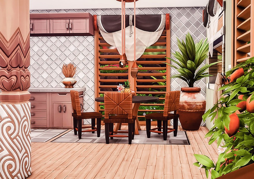 10 Beautiful Sims 4 Vacation Homes (No CC) 9 sims 4 tropical family beach home