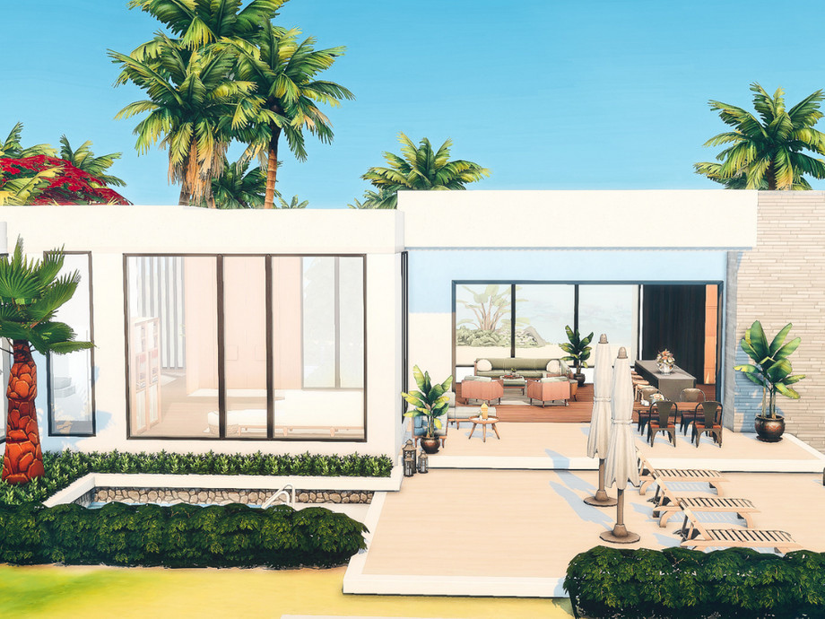 10 Beautiful Sims 4 Vacation Homes (No CC) 20 sims 4 tropical vacation cabin no cc 1