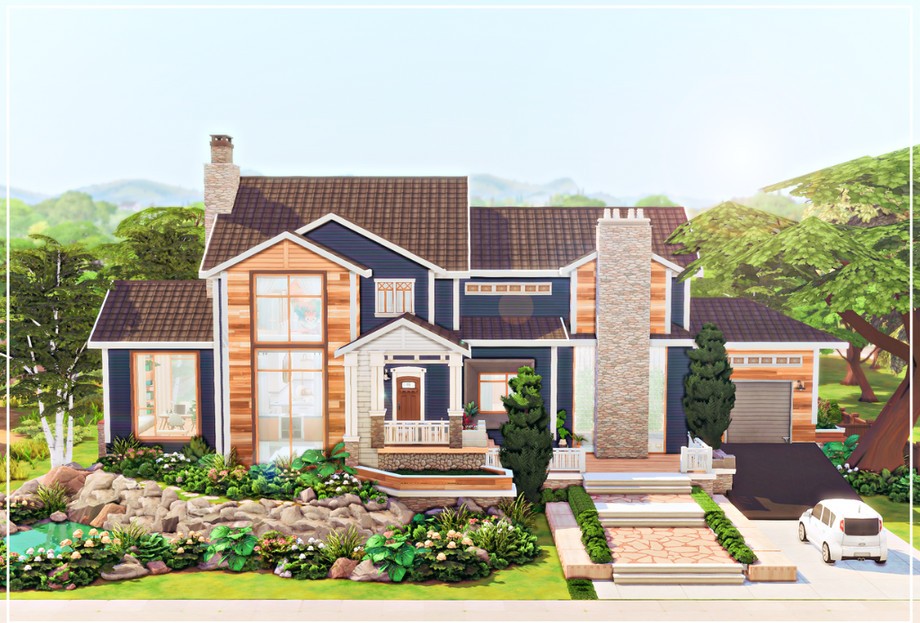 sims 4 two story family home build