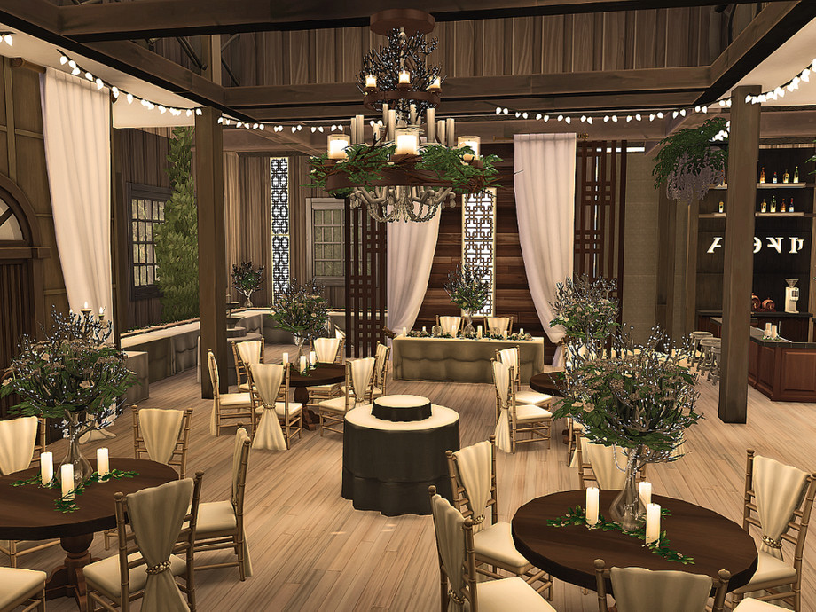 Sims 4 Wedding Venues That Feel Like a Dream (No CC) 10 sims 4 wedding venue with rustic decor