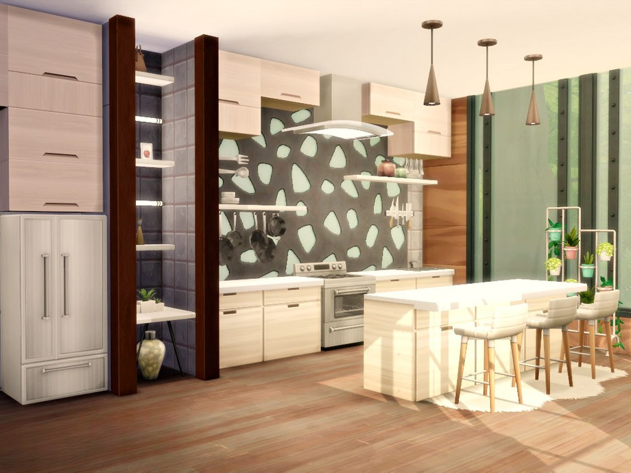 sims modern lakeside lakehouse no cc