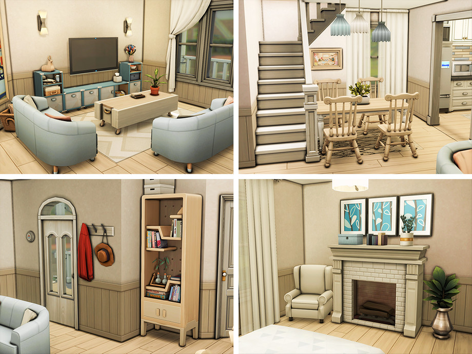 10 Small No CC Homes That Feel Surprisingly Spacious 24 small sims 4 home build cozy interior no cc