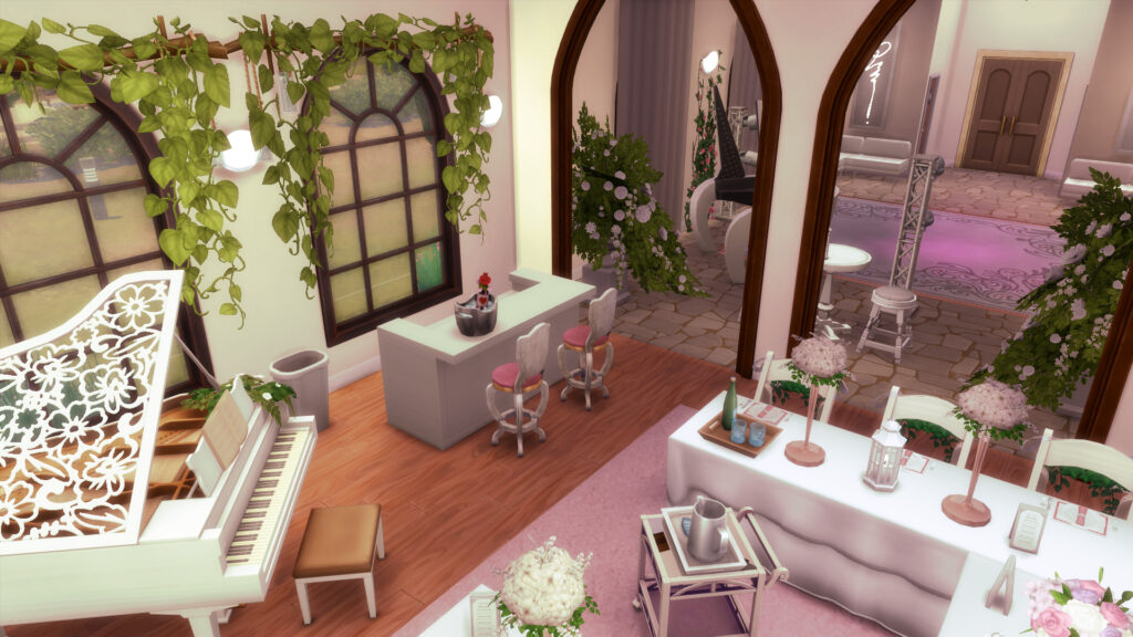 Sims 4 Wedding Venues That Feel Like a Dream (No CC) 30 Sims 4 wedding lot no CC with decorated ceremony space