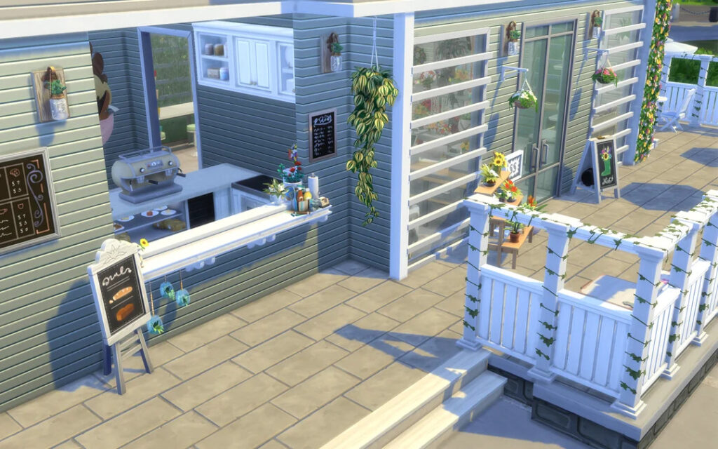 10+ Sims 4 Cafe Builds That Make Your Save Feel Alive (No CC) 45 bunny blooms brews cafe and flower shop v0 1go8s1dyxdff1