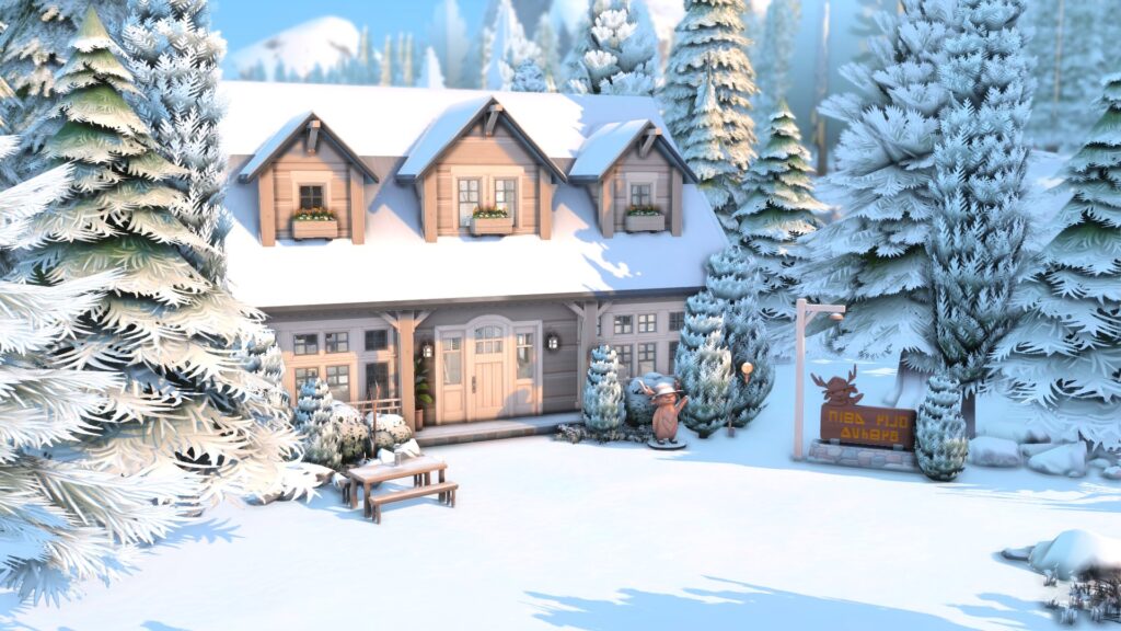 Sims 4 Winter Cabins for Cozy Snowy Gameplay (No CC) 31 fnbx vuwaaao jh