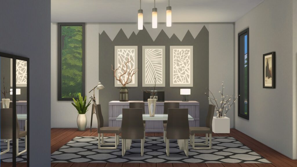 sims 4 base game modern build no cc minimalist style