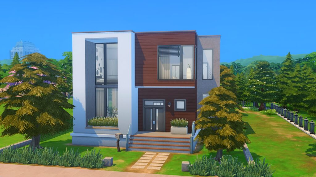 sims 4 base game modern build no cc small lot