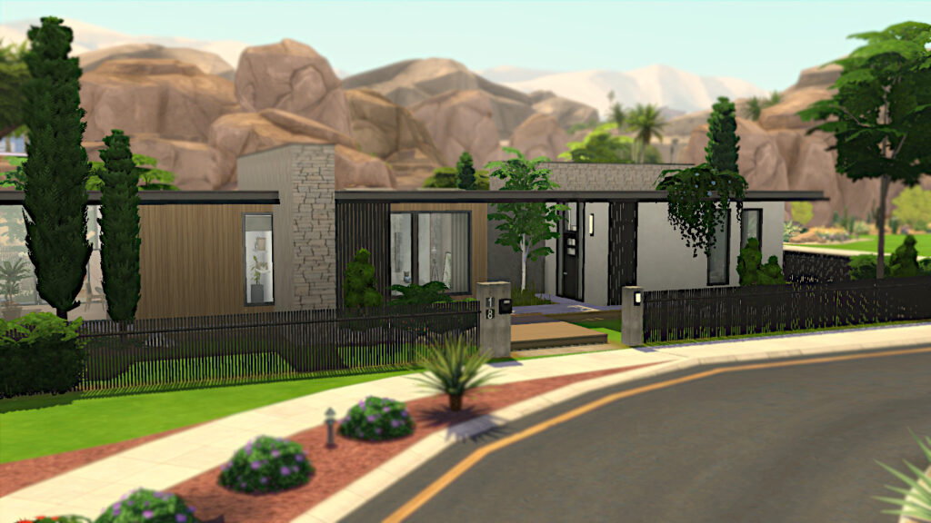 sims 4 base game modern family home no cc