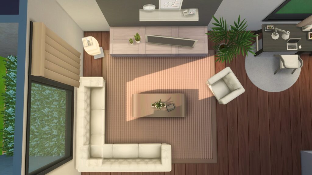 sims 4 base game modern home no cc neutral tones 1