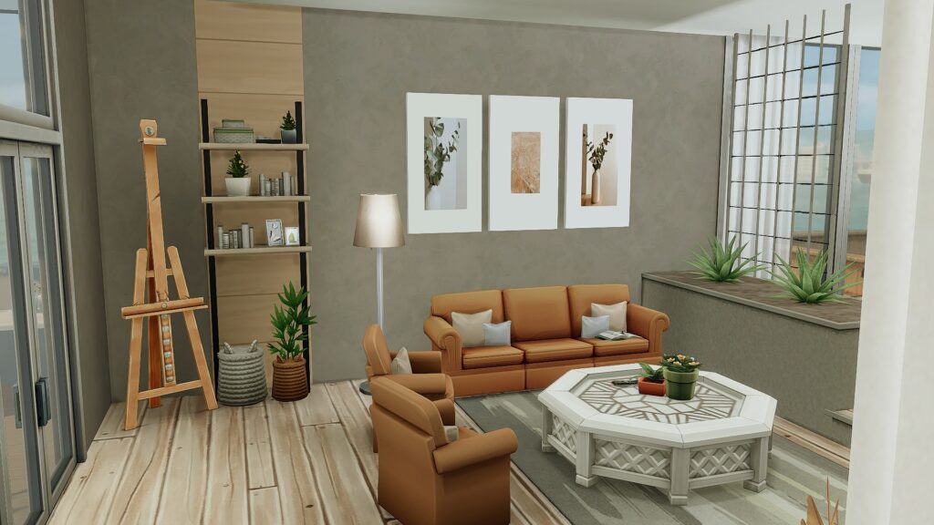 sims 4 base game modern house no cc functional design