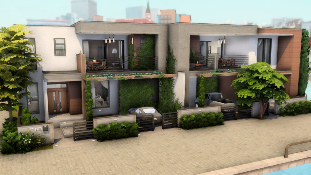 sims 4 base game townhouses no cc