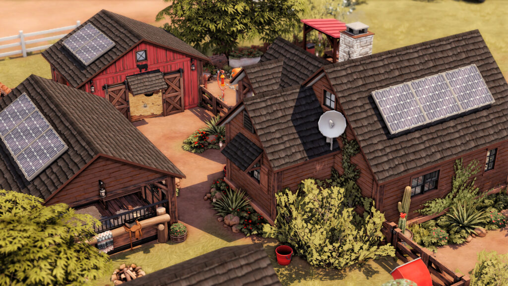 Sims 4 Ranch Homes for Country Living (No CC) 24 sims 4 cabin ranch no cc