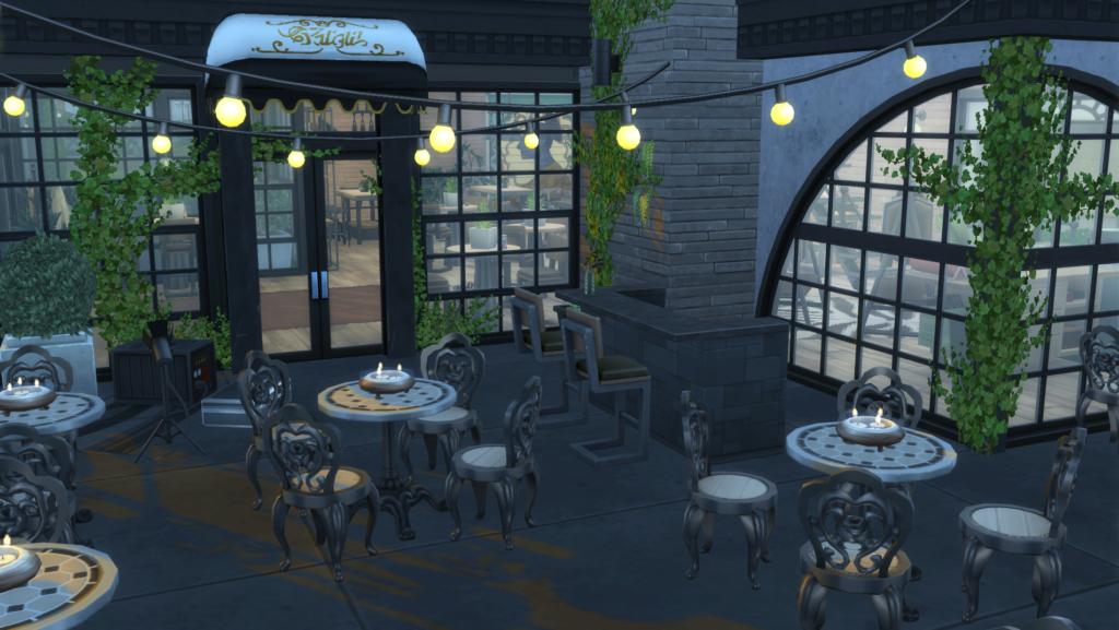 10+ Sims 4 Cafe Builds That Make Your Save Feel Alive (No CC) 7 sims 4 cafe build no cc modern coffee bar