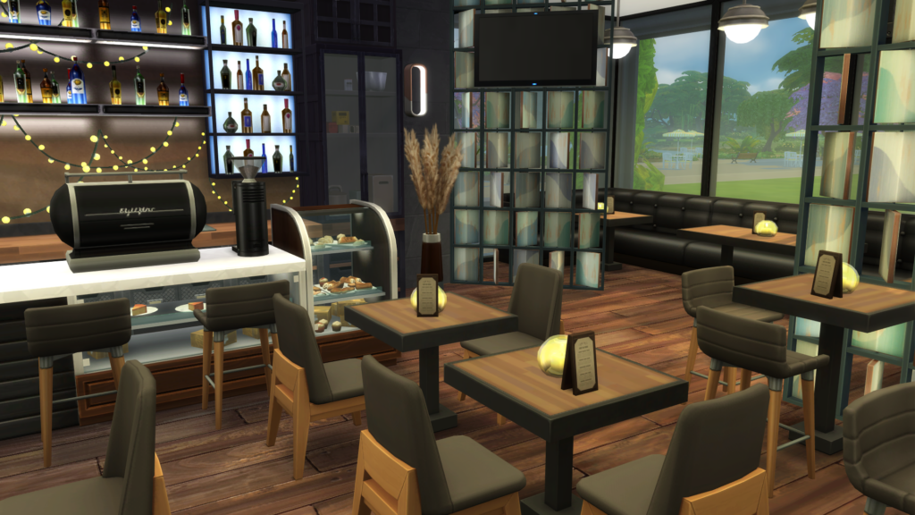 10+ Sims 4 Cafe Builds That Make Your Save Feel Alive (No CC) 35 sims 4 cafe no cc aesthetic coffee shop