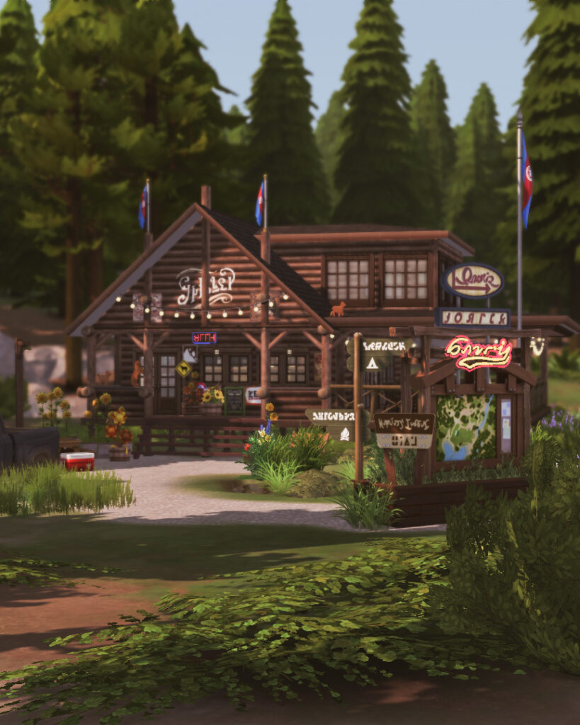 10+ Sims 4 Cafe Builds That Make Your Save Feel Alive (No CC) 18 sims 4 cafe no cc forest coffee spot