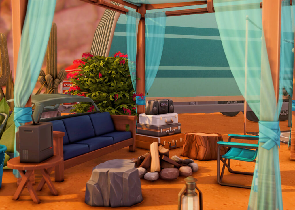 sims 4 camper rv van hangout no cc