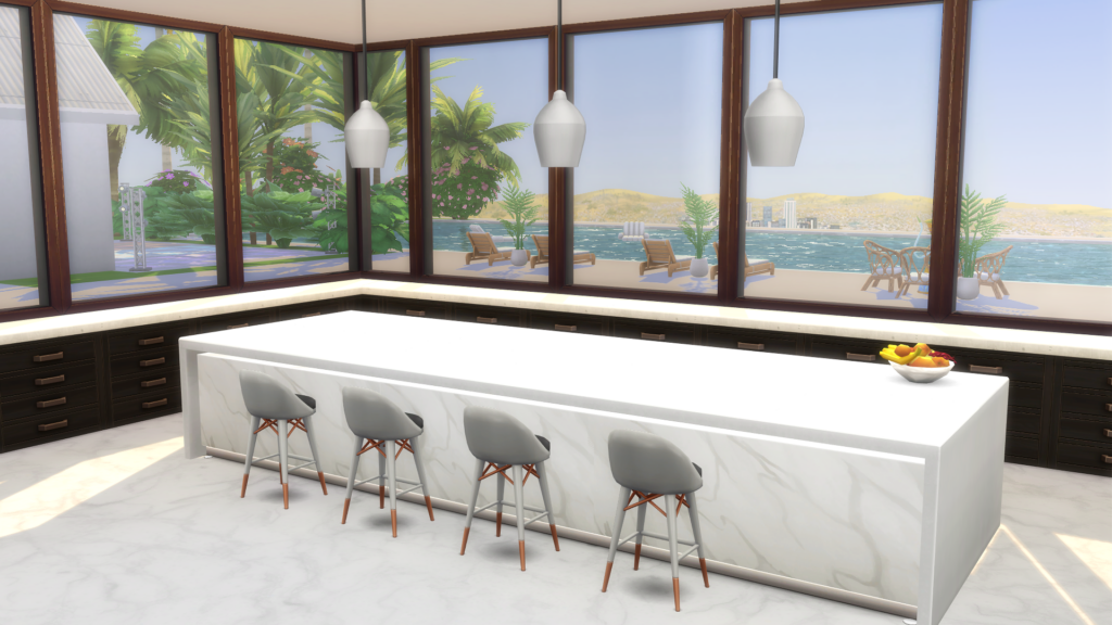 Sims 4 Celebrity Mansions for Your Rich & Famous Sims (No CC) 15 sims 4 celebrity mansion no cc high end kitchen.jpg