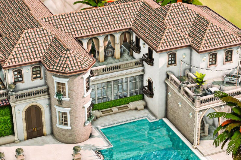 Sims 4 Celebrity Mansions for Your Rich & Famous Sims (No CC)