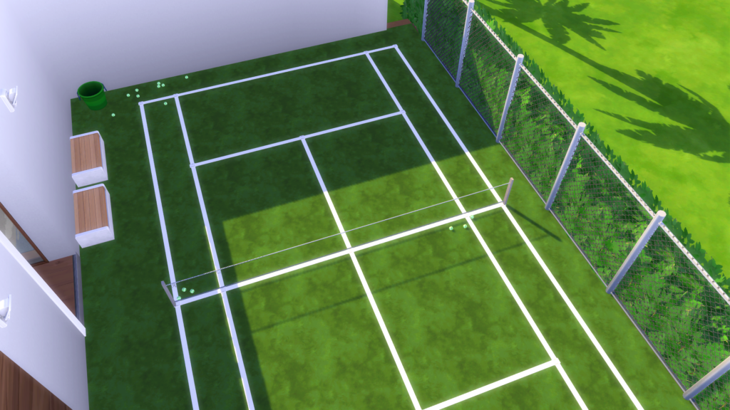 Sims 4 Celebrity Mansions for Your Rich & Famous Sims (No CC) 9 sims 4 celebrity mansion no cc tennis court.jpg