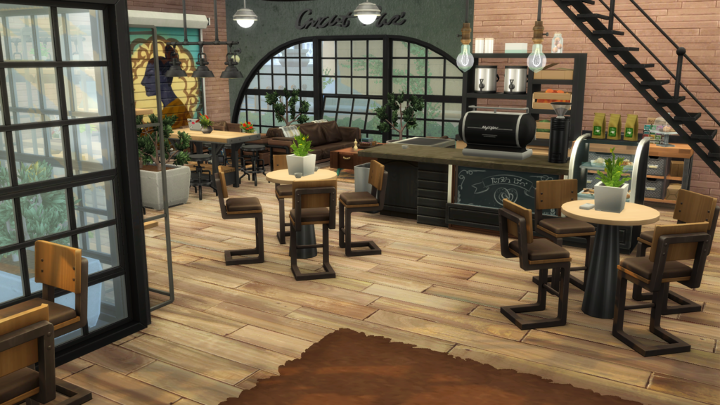 10+ Sims 4 Cafe Builds That Make Your Save Feel Alive (No CC) 8 sims 4 coffee shop no cc relaxed vibe