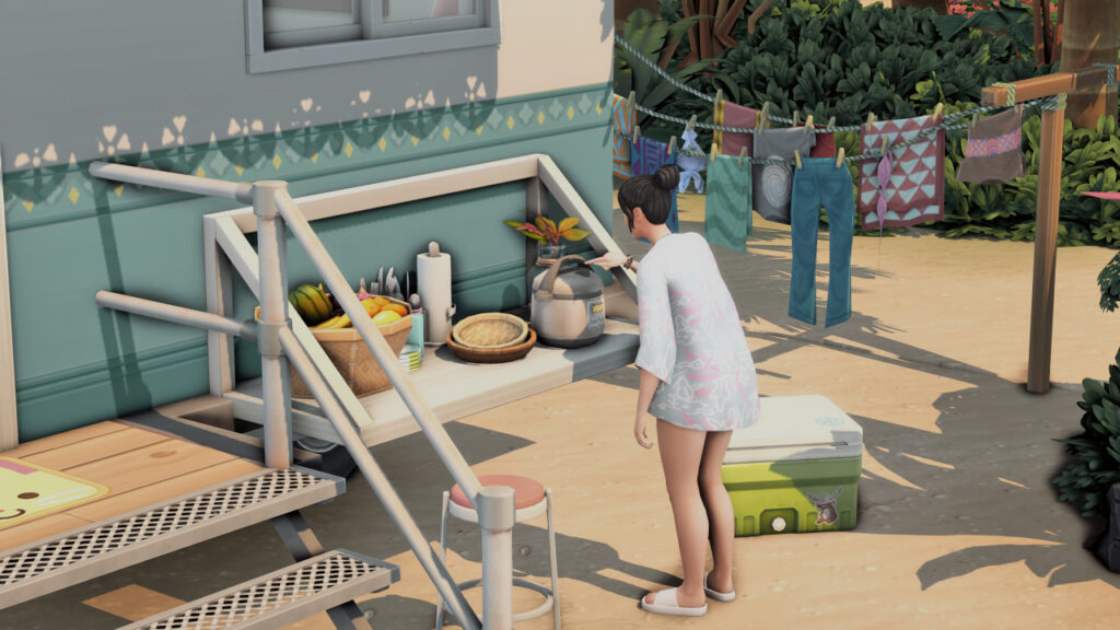 sims 4 colorful camper exterior no cc