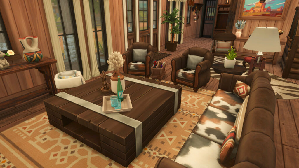 Sims 4 Ranch Homes for Country Living (No CC) 14 sims 4 country living ranch home no cc