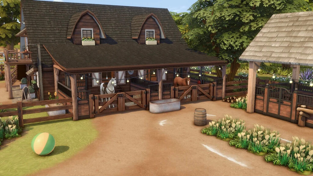 Sims 4 Ranch Homes for Country Living (No CC) 4 sims 4 family ranch home