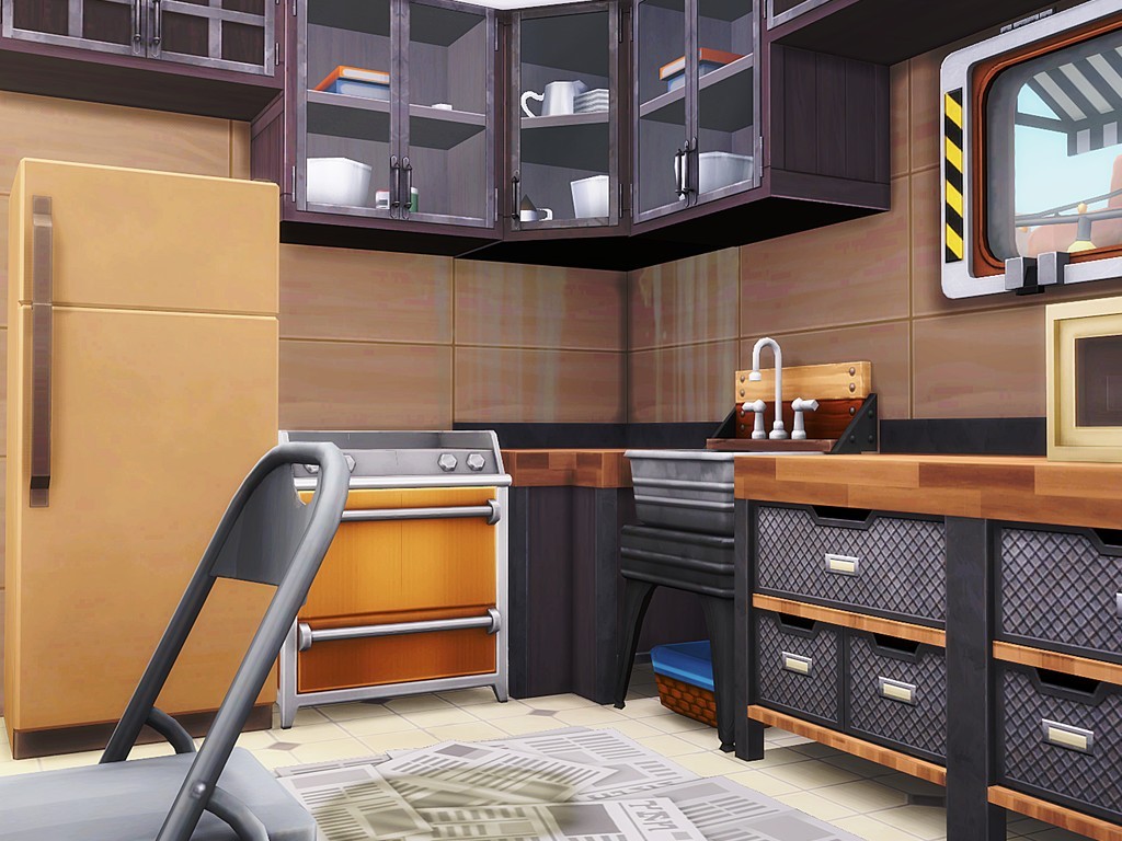 sims 4 military camper kitchen no cc