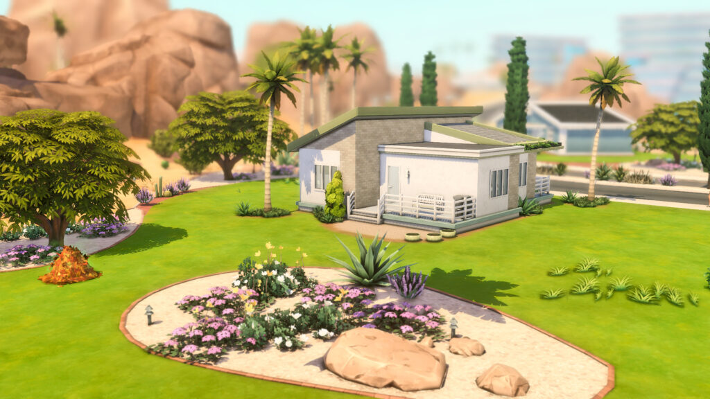 sims 4 modern base game starter exterior no cc