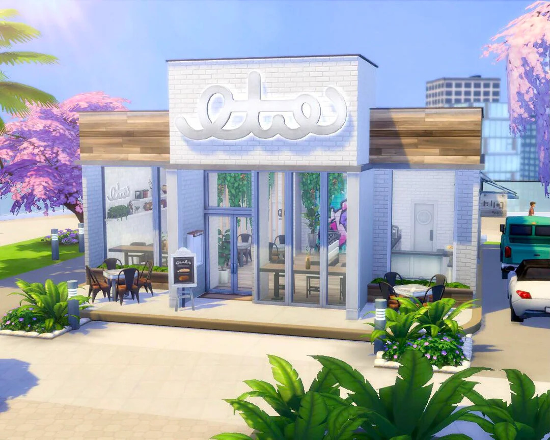 sims 4 modern cafe build no cc