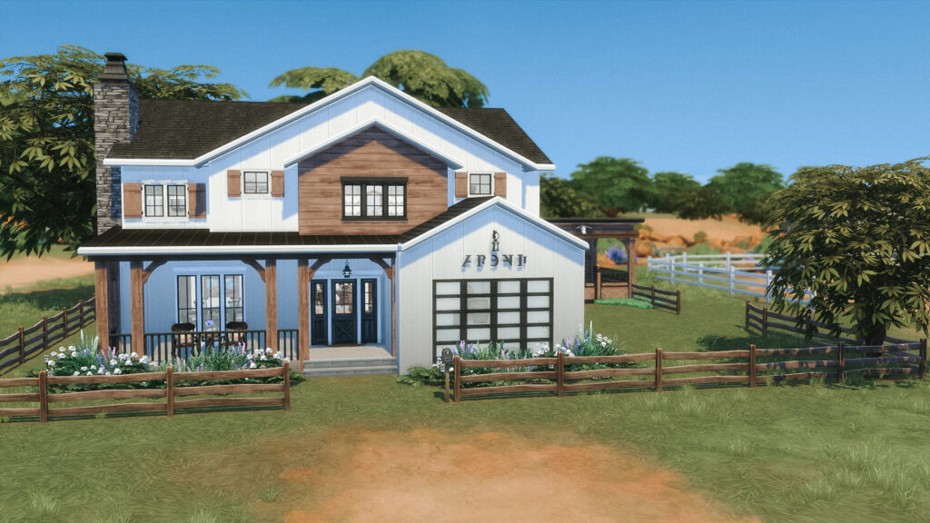 Sims 4 Ranch Homes for Country Living (No CC) 15 sims 4 modern ranch home no cc