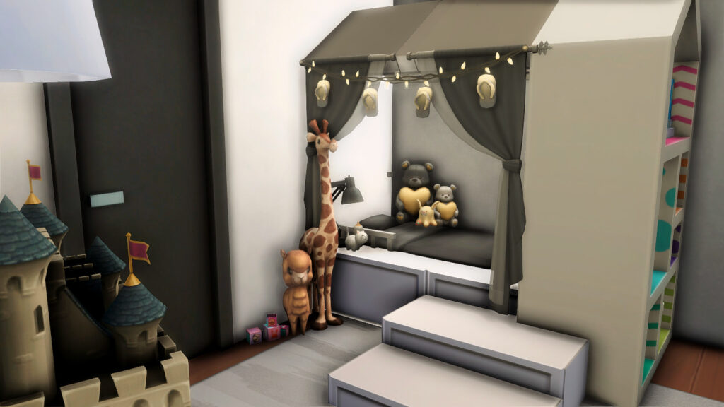 sims 4 modern townhouse kid room no cc
