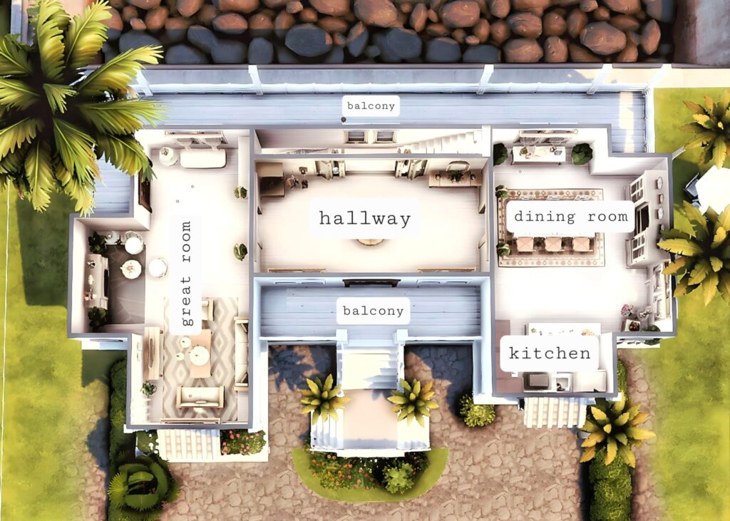 Sims 4 Coastal Homes for Cozy Seaside Living (No CC) 5 sims 4 oceanfront home