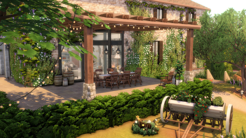 Sims 4 Ranch Homes for Country Living (No CC) 9 sims 4 ranch build family of 6