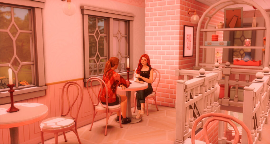 10+ Sims 4 Cafe Builds That Make Your Save Feel Alive (No CC) 52 sims 4 romantic cafe interior no cc