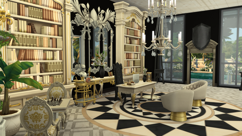 10 Sims 4 Royal Mansions for Generational Saves (No CC) 27 sims 4 royal mansions no cc ornate architecture details
