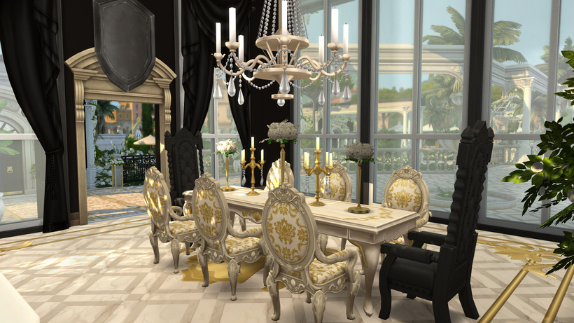 10 Sims 4 Royal Mansions for Generational Saves (No CC) 28 sims 4 royal mansions no cc royal dining interior