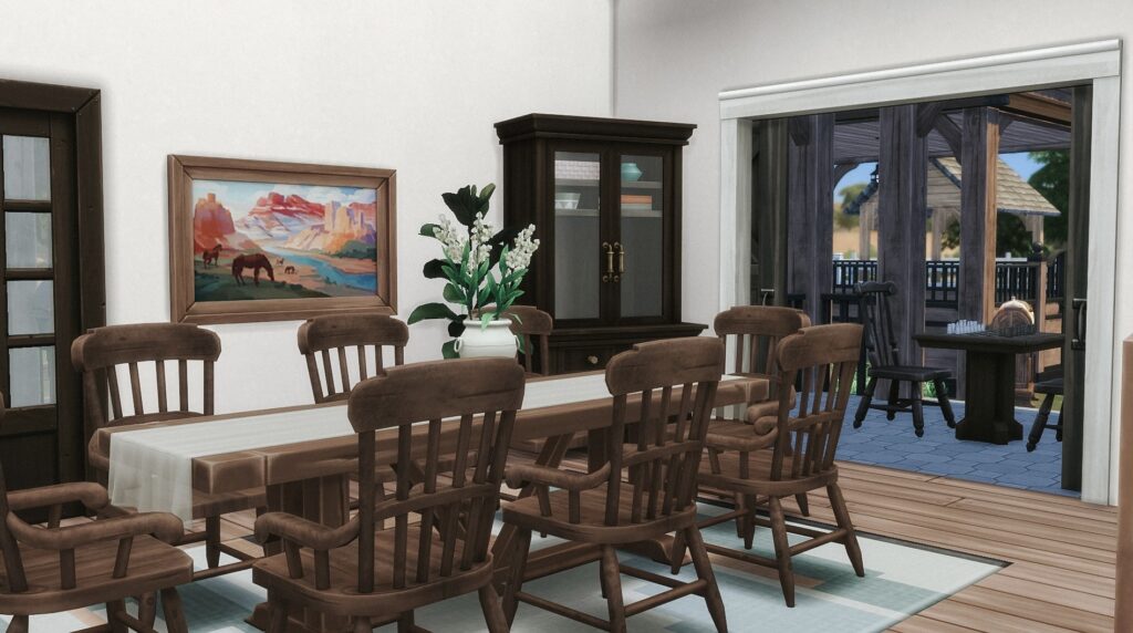 Sims 4 Ranch Homes for Country Living (No CC) 16 sims 4 small modern family ranch no cc