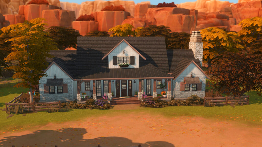 Sims 4 Ranch Homes for Country Living (No CC) 12 sims 4 ranch no cc
