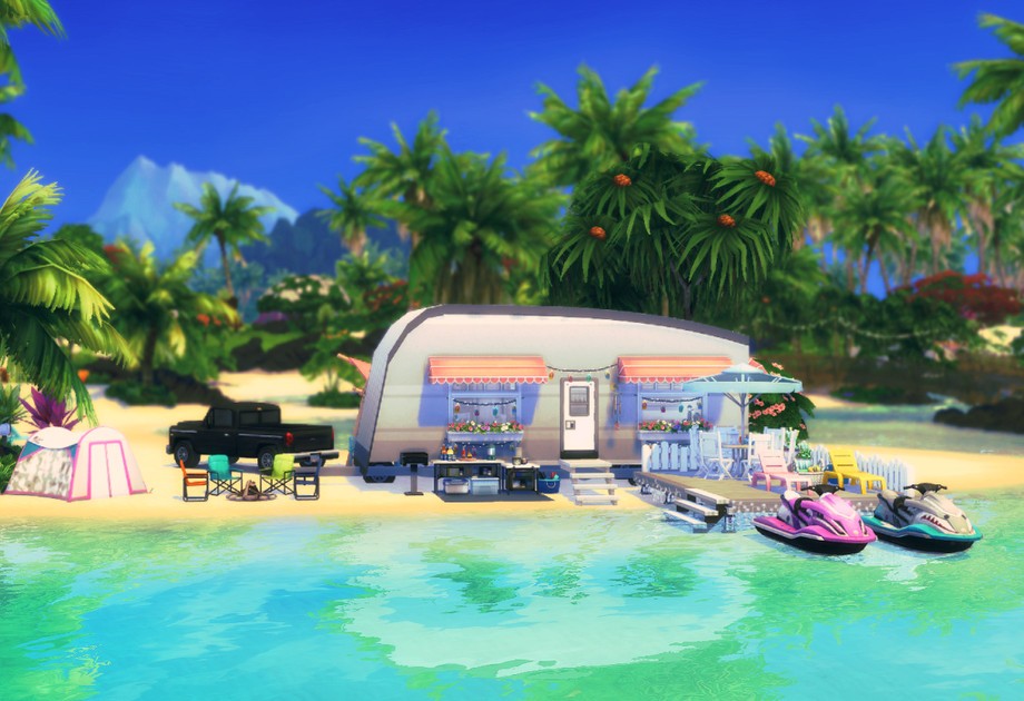 sims 4 summer camper van no cc