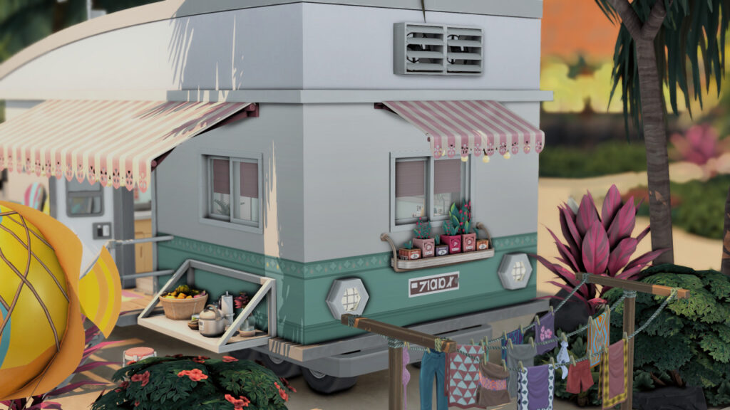 sims 4 tiny colorful camper no cc