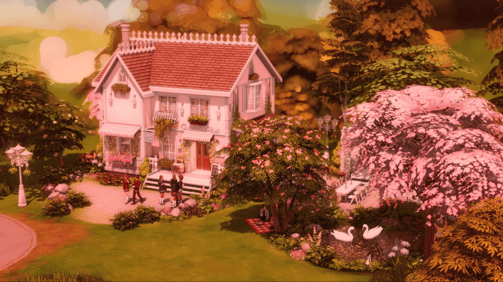 10+ Sims 4 Cafe Builds That Make Your Save Feel Alive (No CC) 48 sims 4 valentines cafe no cc