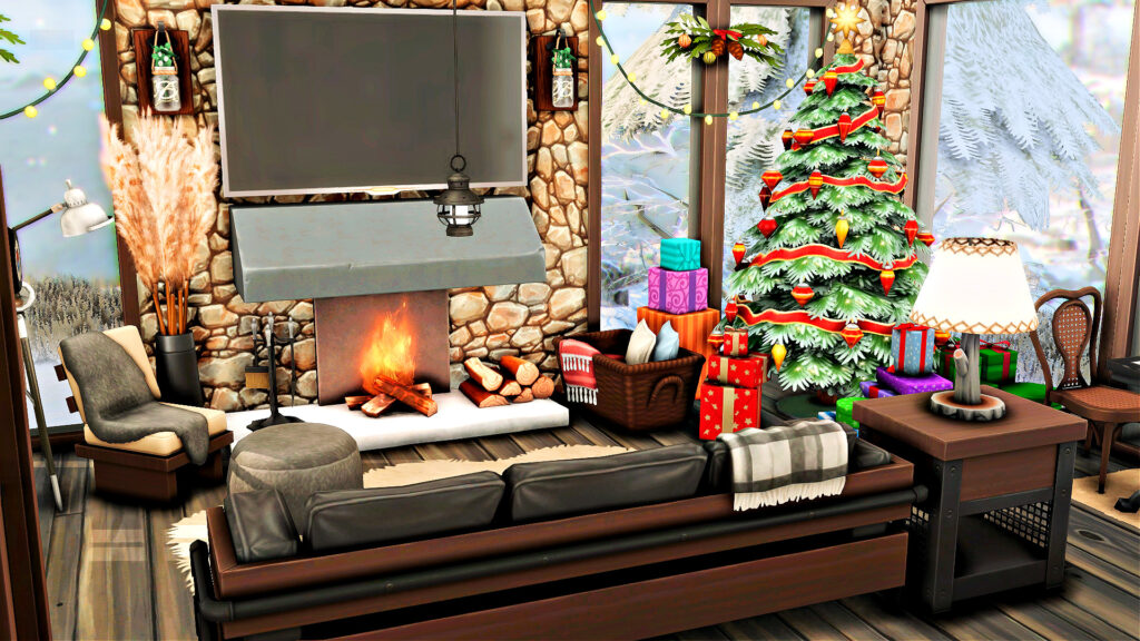 Sims 4 Winter Cabins for Cozy Snowy Gameplay (No CC) 3 sims 4 winter cabin no cc