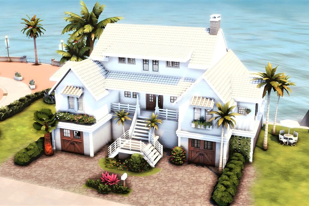Sims 4 Coastal Homes for Cozy Seaside Living (No CC) 2 sims 4 coastal home no cc